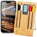 Wireless Smart Meat Thermometer with 4 Probes, Ultra-Long Range Bluetooth 5.4, App Control with iOS & Android, IP67 Waterproof, 10 Preset Menus & Color-Coded Probes for Oven, Grill, BBQ, A8