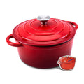 WOKINS Enameled Cast Iron Round Dutch Oven -4QT Pot With Lid,Cream