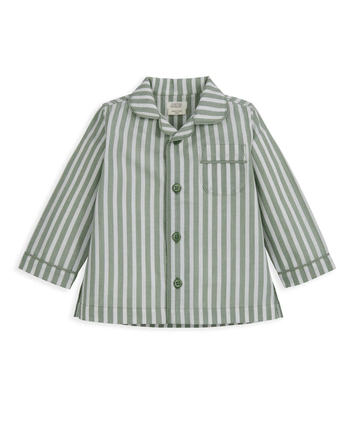 Mamas & Papas Pyjamas & Nightwear Woven Green Stripe Pyjamas