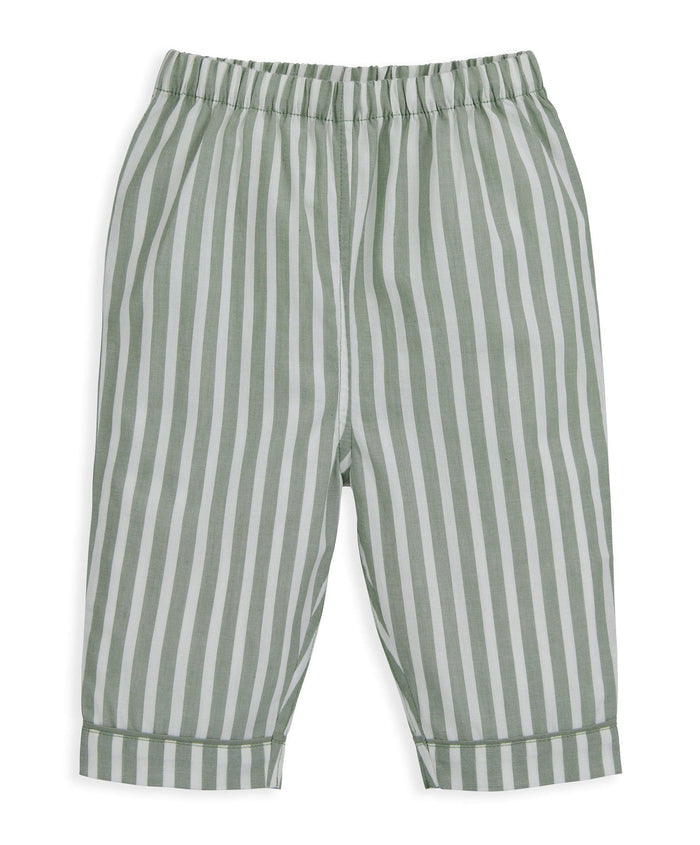 Mamas & Papas Pyjamas & Nightwear Woven Green Stripe Pyjamas