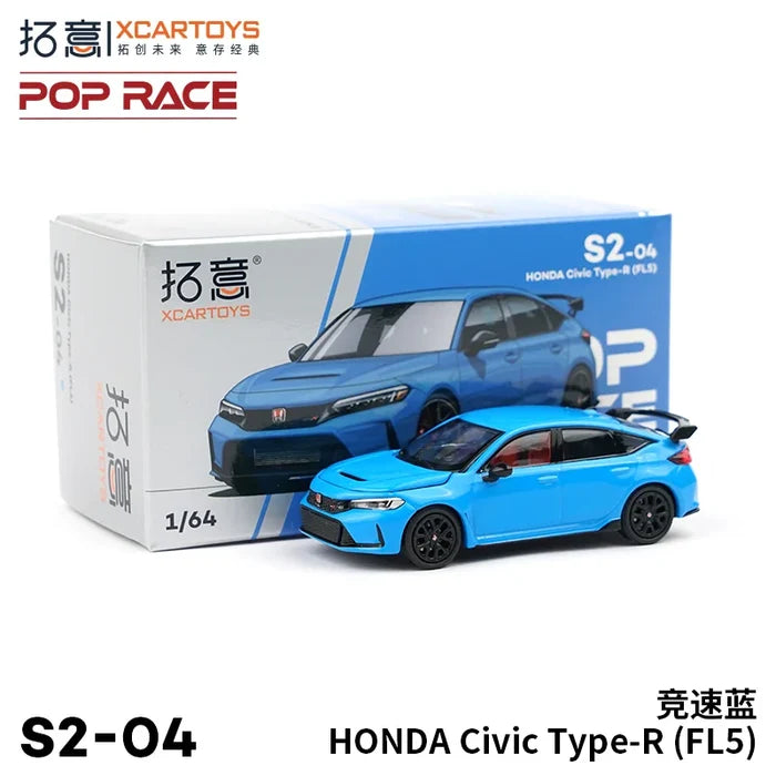 XCARTOYS POPRACE 1/64 Alloy Car Model HONDA CiVic Type-R Exquisite Collectible Ornament Boy Toy Gift