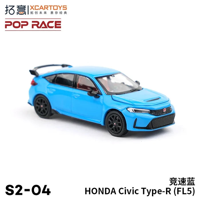 XCARTOYS POPRACE 1/64 Alloy Car Model HONDA CiVic Type-R Exquisite Collectible Ornament Boy Toy Gift