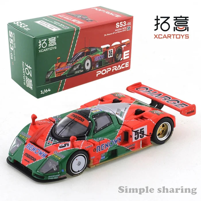 XCARTOYS POPRACE Alloy 1/64 Mazda RX7 FD Amamiya Supercar Figant Racing Model