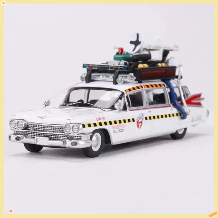 YS Diecast Alloy 1/64 Cadi ECTO-1 Car Model Classics Adult Souvenir Gift Hobby & Toys