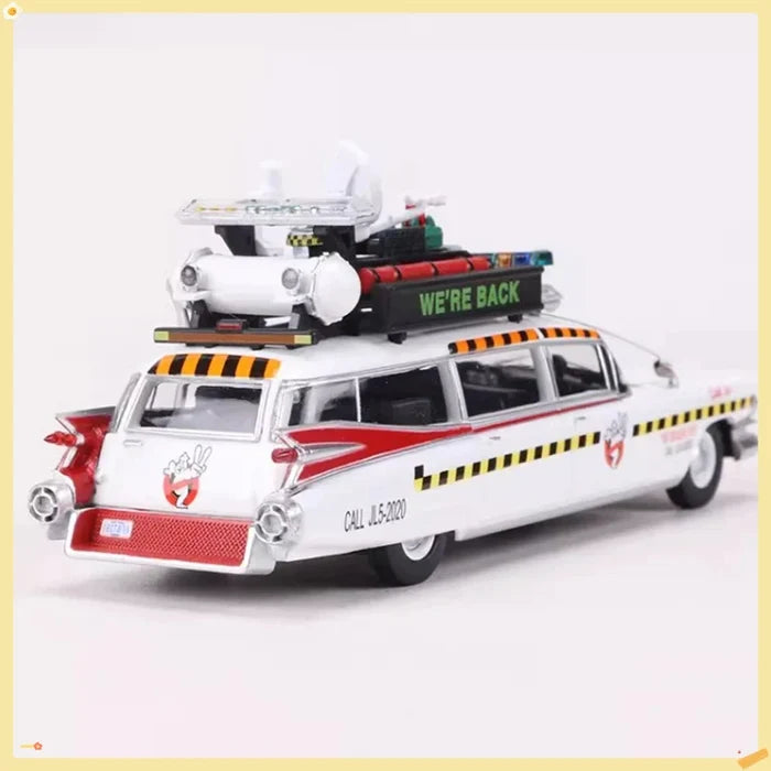 YS Diecast Alloy 1/64 Cadi ECTO-1 Car Model Classics Adult Souvenir Gift Hobby & Toys
