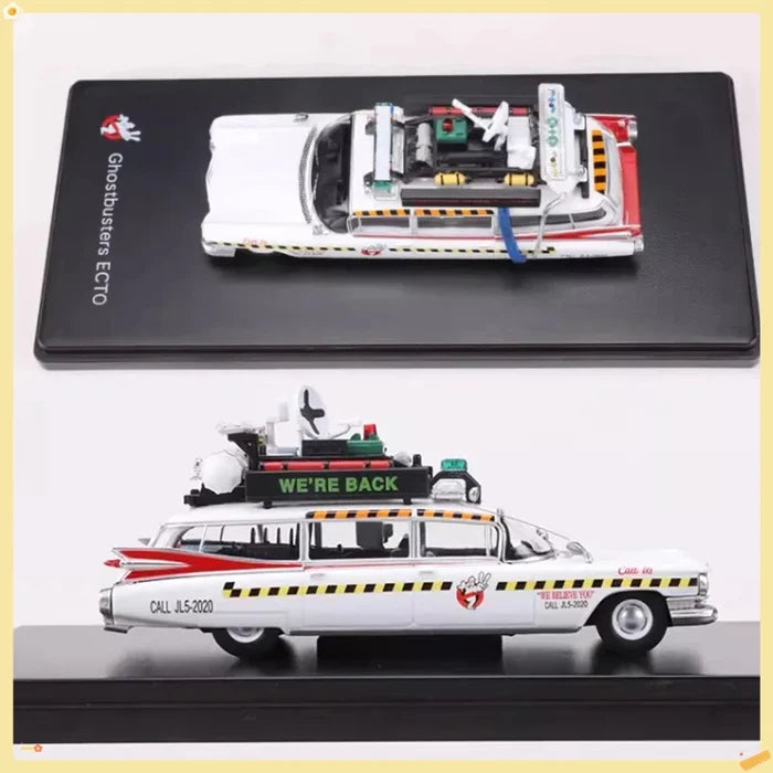 YS Diecast Alloy 1/64 Cadi ECTO-1 Car Model Classics Adult Souvenir Gift Hobby & Toys
