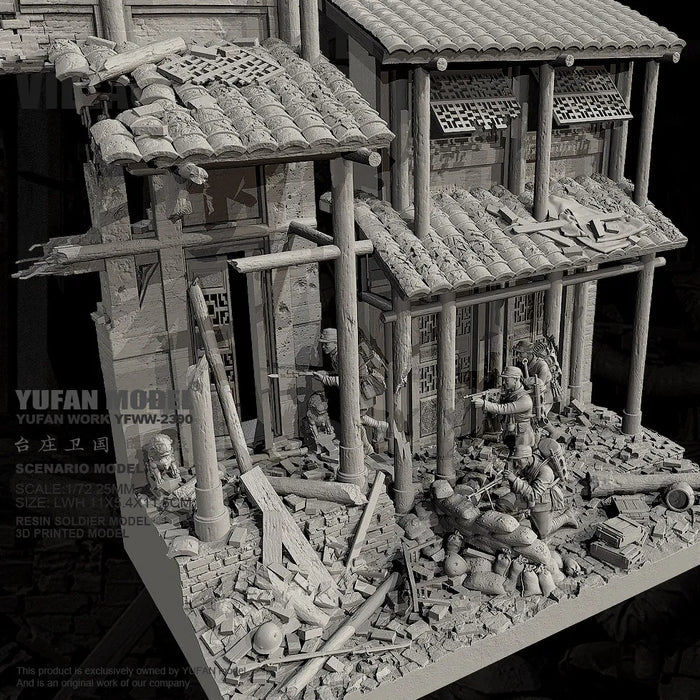 YUFAN MODEL 1/72 Resin model kit, white mold self assembling and coloring (complete set)  YFWW-2390/3D