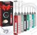 YUSWKO Handheld Milk Frother Wand for Coffee, Rechargeable Electric Whisk