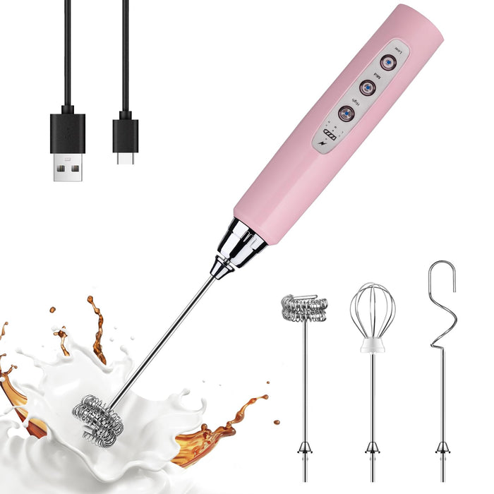 Rechargeable Frother - Pink